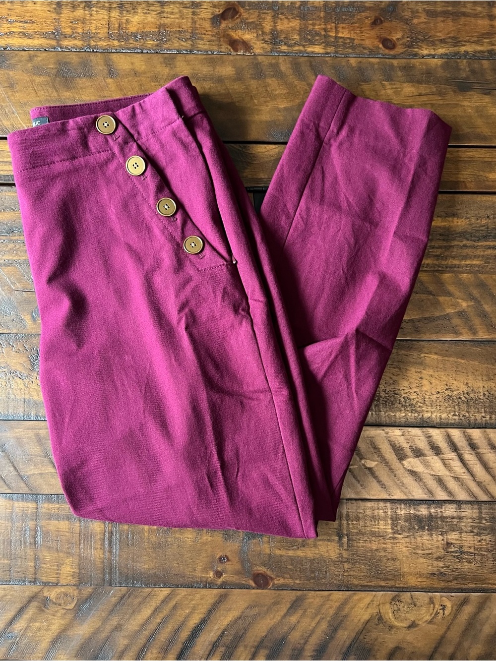 Banana Republic Sloan Burgundy High-Rise Pants